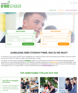 deutschlands 100 Screenshot_Startseite_Schüler