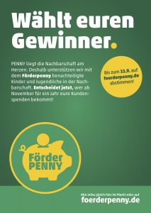 "FörderPENNY" sammelt für Kinder- und Jugendförderung "FörderPENNY" sammelt für Kinder- und Jugendförderung